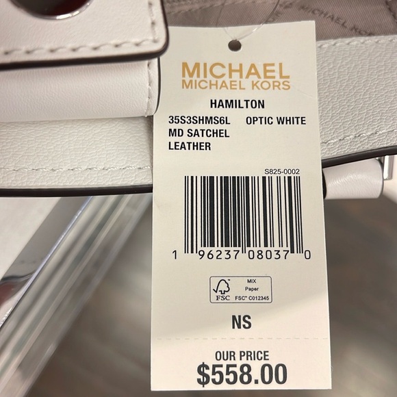 MICHAEL KORS HAMILTON MEDIUM SATCHEL
COLOR: OPTIC WHITE
NWT - Picture 8 of 16